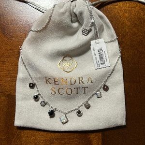 NWT Kendra Scott Gemma Silver Strand Necklace in neutral mix